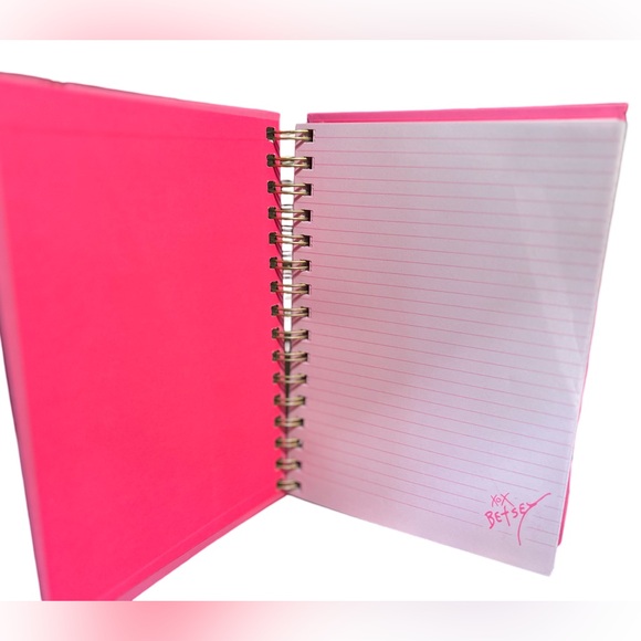 Betsey Johnson NWOT Pink Red Heart Lollipop Lined Paper Notebook Journal Pad - Picture 6 of 6